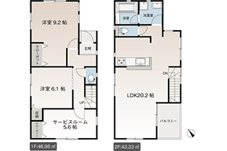 1号棟間取図